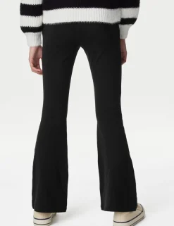 2 Pack Cotton Rich Flared Leggings (6-16 Yrs)