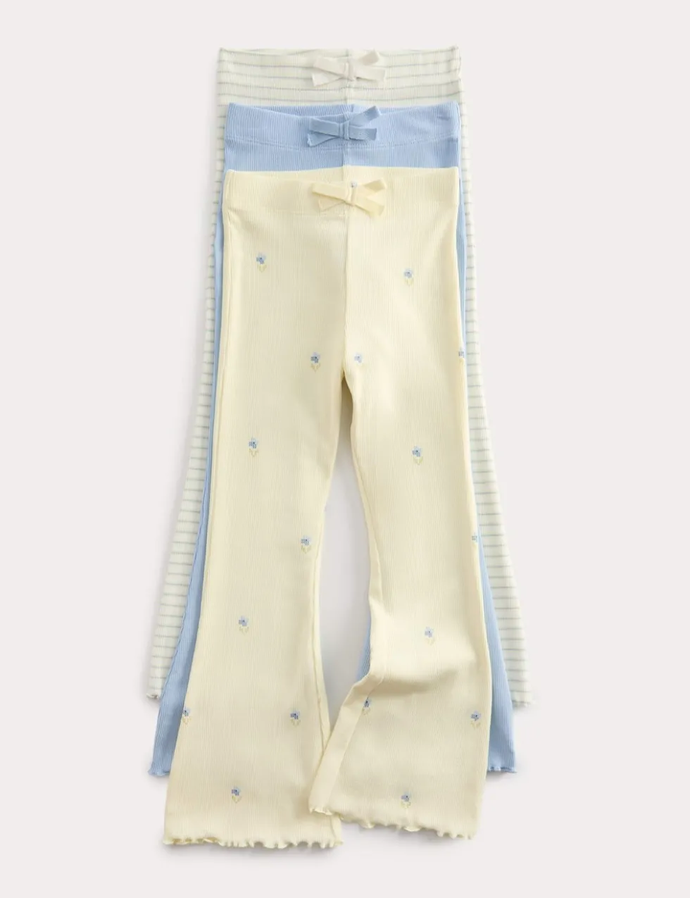 3 Pack Cotton Rich Floral & Striped Leggings (2-8 Yrs)