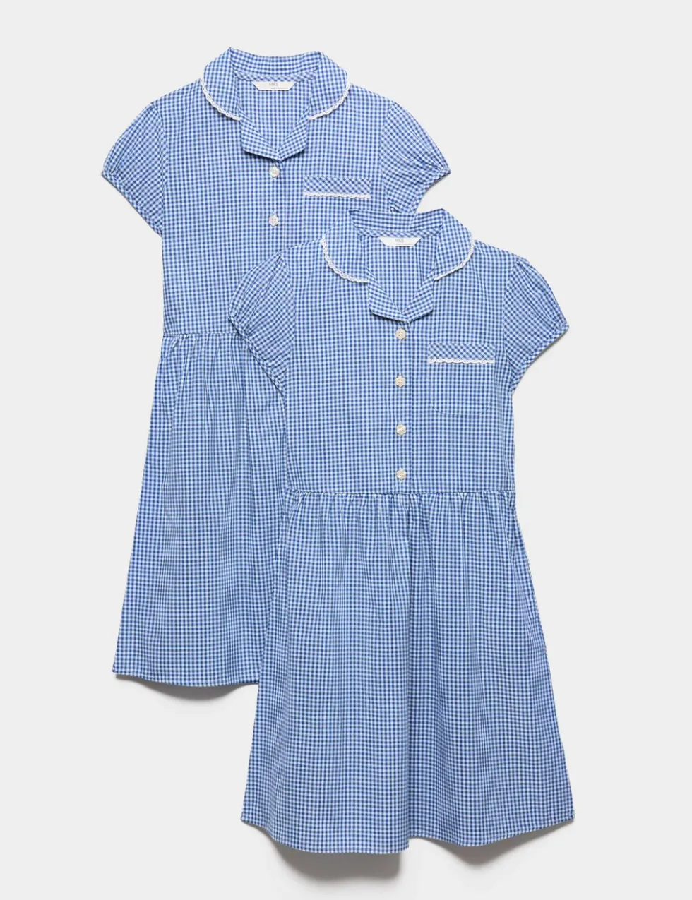 2 Pack Cotton Rich Gingham Dresses (2-14 Yrs)