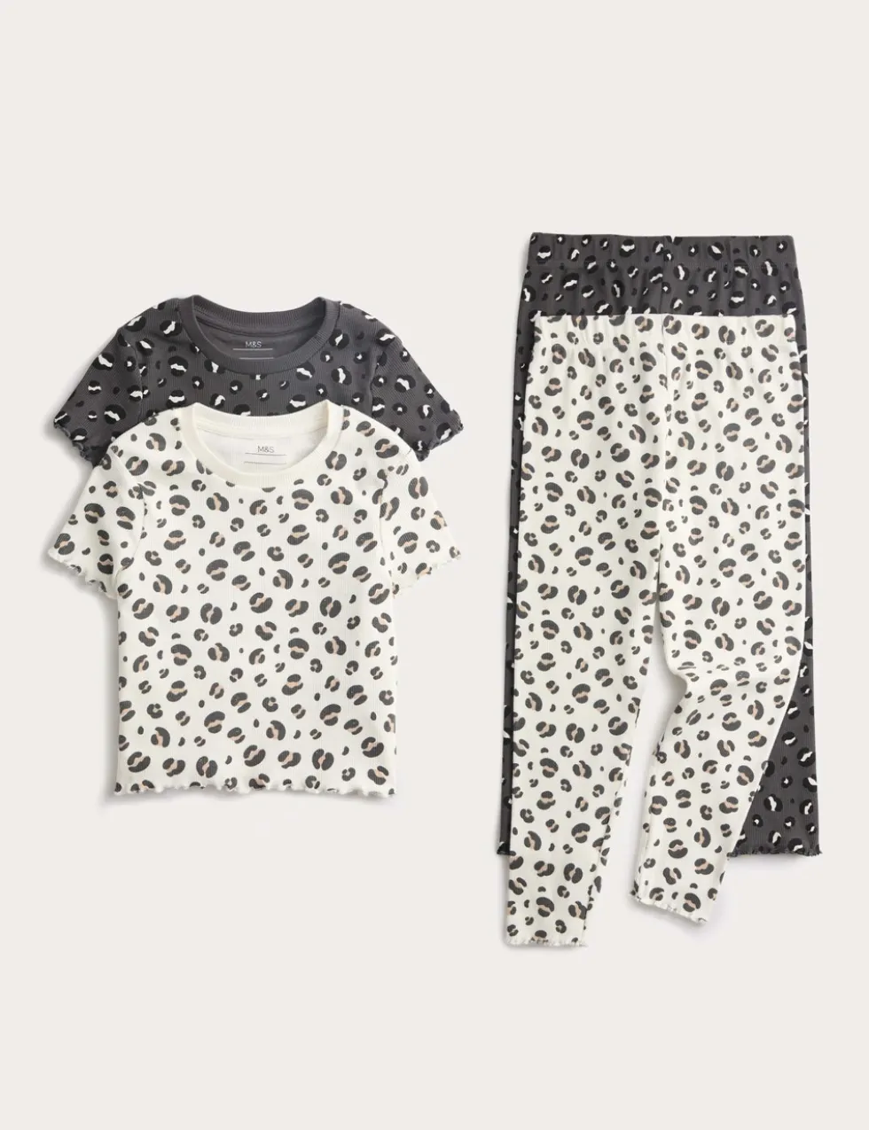 2 Pack Cotton Rich Leopard Pyjamas (0-16 Yrs)