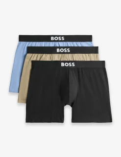 3 Pack Cotton Rich Logo Waistband Boxers