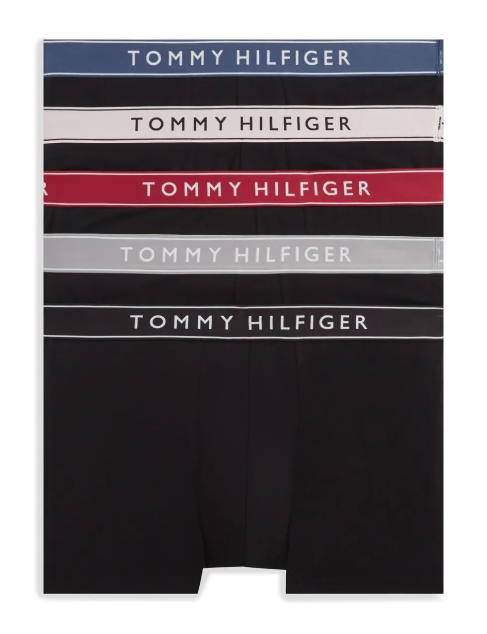 5 Pack Cotton Rich Logo Waistband Trunks