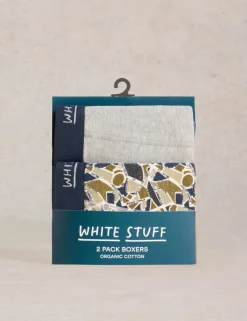 2 Pack Cotton Rich Patterned Boxers