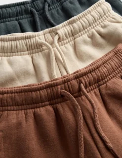 3 Pack Cotton Rich Plain Joggers (2-8 Yrs)