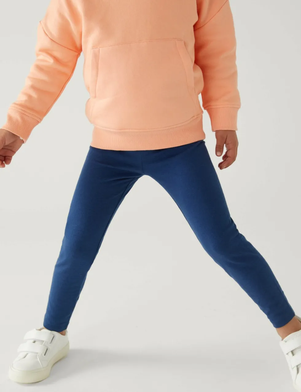 5 Pack Cotton Rich Plain Leggings (2-8 Yrs)