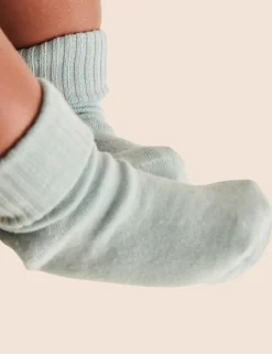 5 Pack Cotton Rich Ribbed Baby Socks (0-2 Yrs)