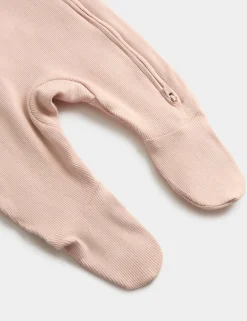 3 Pack Cotton Rich Ribbed Sleepsuits (6½lbs-3 Yrs)