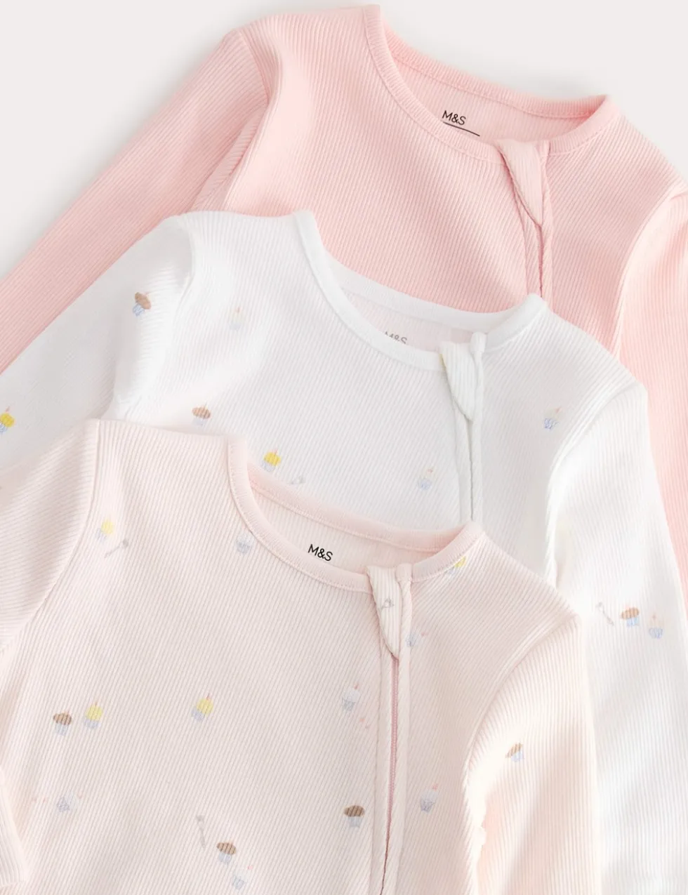 3 Pack Cotton Rich Sleepsuits (7lbs-3 Yrs)