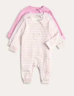 3 Pack Cotton Rich Sleepsuits (6½lbs-3 Yrs)