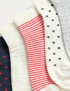 5 Pack Cotton Rich Striped Trainer Liners™
