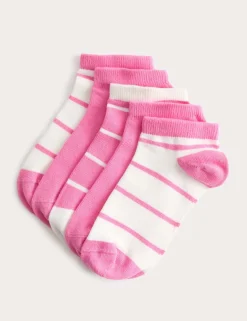 5 Pack Cotton Rich Striped Trainer Liners™ (6 Small - 7 Large)