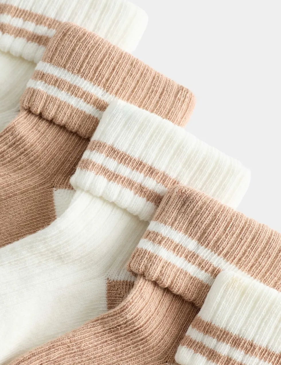 5 Pack Cotton Rich Striped Baby Socks (0-3 Yrs)
