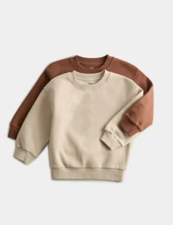 2 Pack Cotton Rich Sweatshirts (2-8 Yrs)