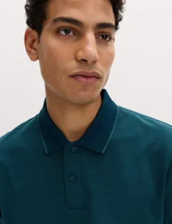 2 Pack Cotton Rich Tipped Polo Shirts