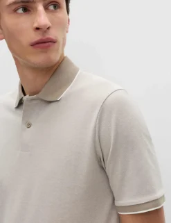 2 Pack Cotton Rich Tipped Polo Shirts