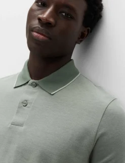 2 Pack Cotton Rich Tipped Polo Shirts