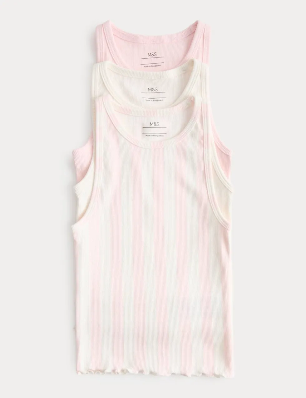 3 Pack Cotton Rich Vest Tops (2-8 Yrs)