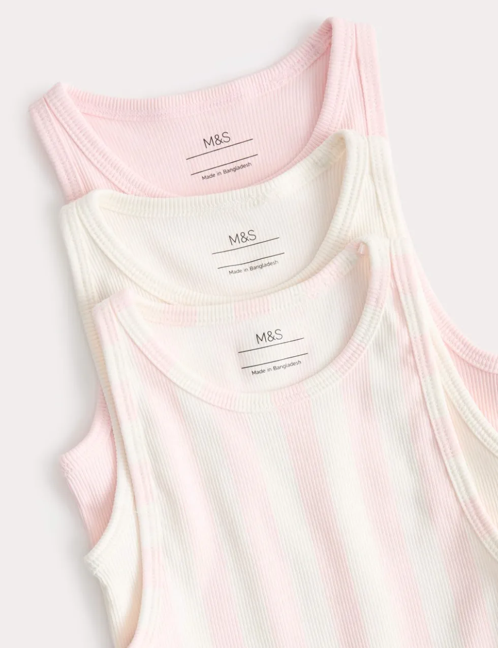 3 Pack Cotton Rich Vest Tops (2-8 Yrs)
