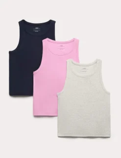 3 Pack Cotton Rich Vests (6-16 Yrs)