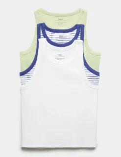 3 Pack Cotton Rich Vests (6-16 Yrs)