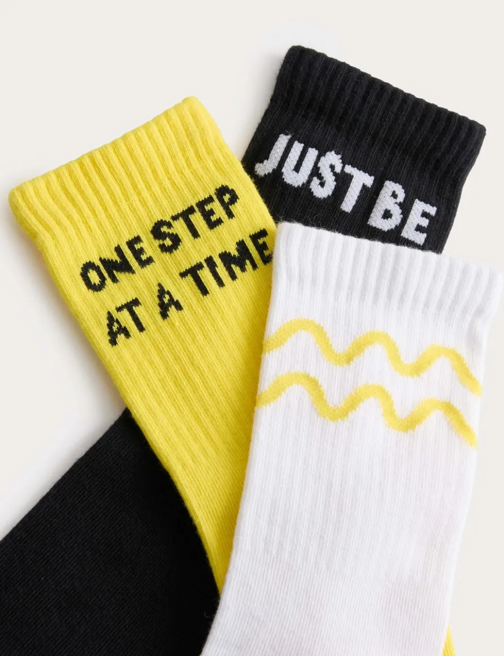 3 Pack Cotton Rich YoungMinds Ribbed Socks