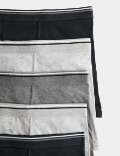 5 Pack Cotton Stretch Cool & Fresh™ Marl Trunks