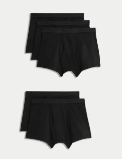 5 Pack Cotton Stretch Cool & Freshâ„¢ Trunks