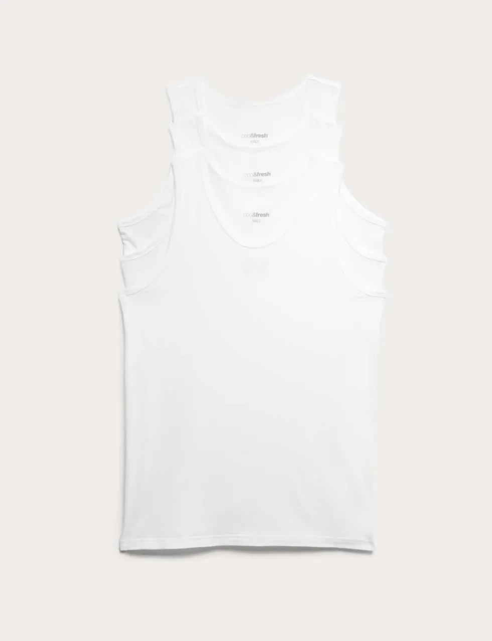 3 Pack Cotton Stretch Cool & Fresh™ Vests