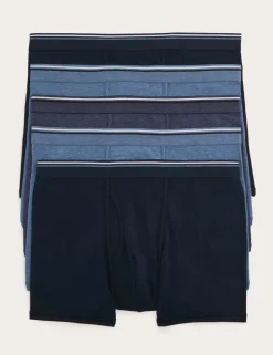 5 Pack Cotton Stretch Cool & Fresh™ Marl Trunks