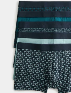 5 Pack Cotton Stretch Geometric Hipsters