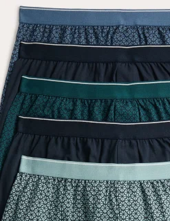 5 Pack Cotton Stretch Geometric Boxers