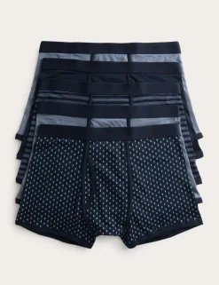 5 Pack Cotton Stretch Geometric Trunks