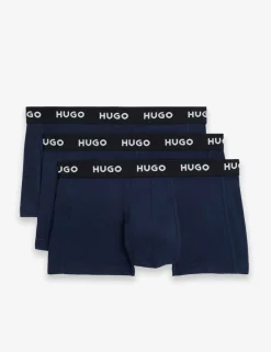 3 Pack Cotton Stretch Logo Waistband Trunks