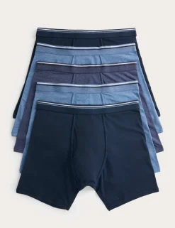 5 Pack Cotton Stretch Longer Length Trunks