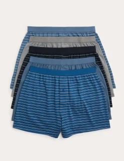 5 Pack Cotton Stretch Striped Boxers