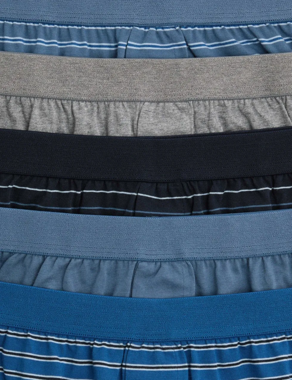 5 Pack Cotton Stretch Striped Boxers