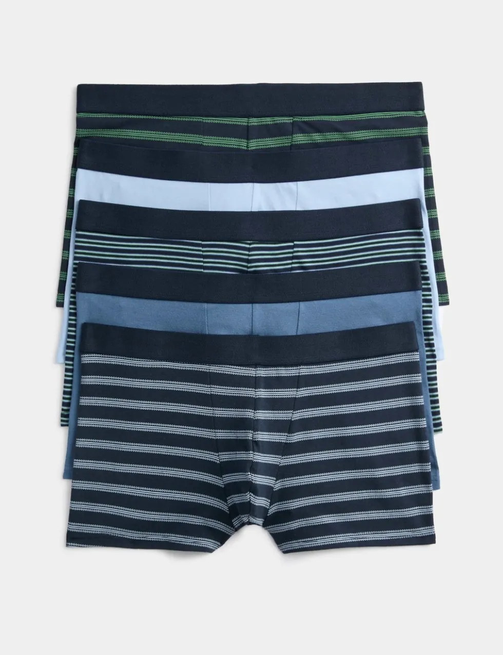 5 Pack Cotton Stretch Striped Hipsters