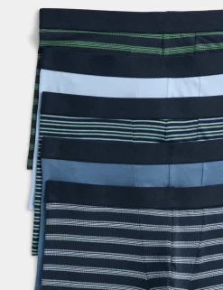 5 Pack Cotton Stretch Striped Hipsters