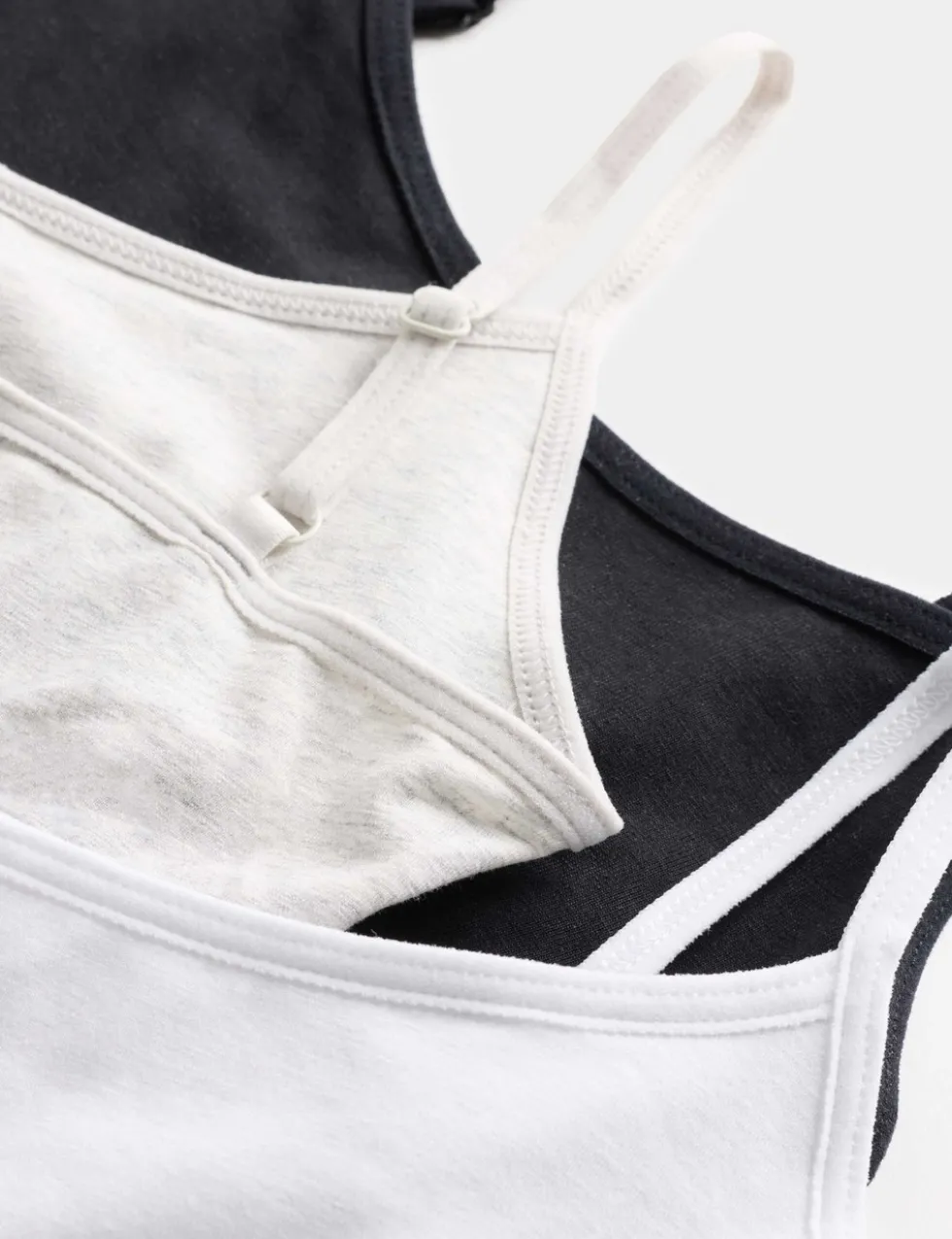 3 Pack Cotton with Stretch Crop Tops (6-16 Yrs)