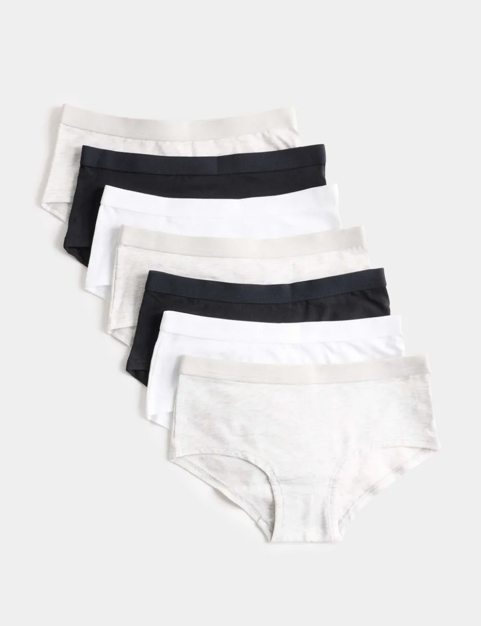 7 Pack Cotton with Stretch Grey Shorts (5-16 Yrs)