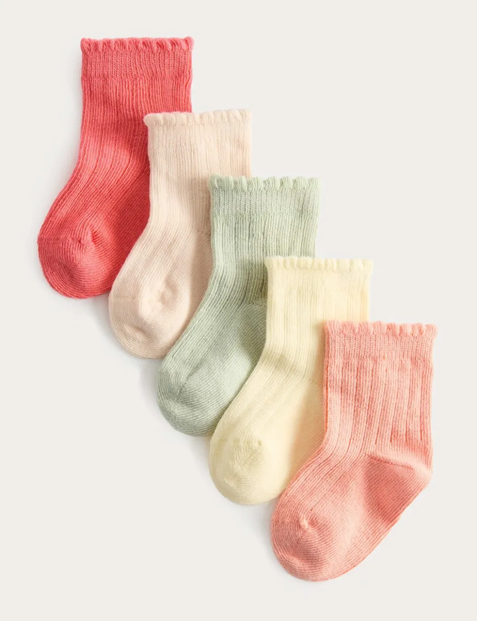 5 Pack Cotton with Stretch Frill Socks