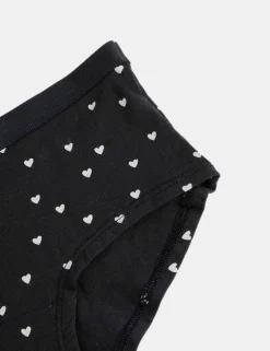 7 Pack Cotton with Stretch Heart Print Shorts (5-16 Yrs)