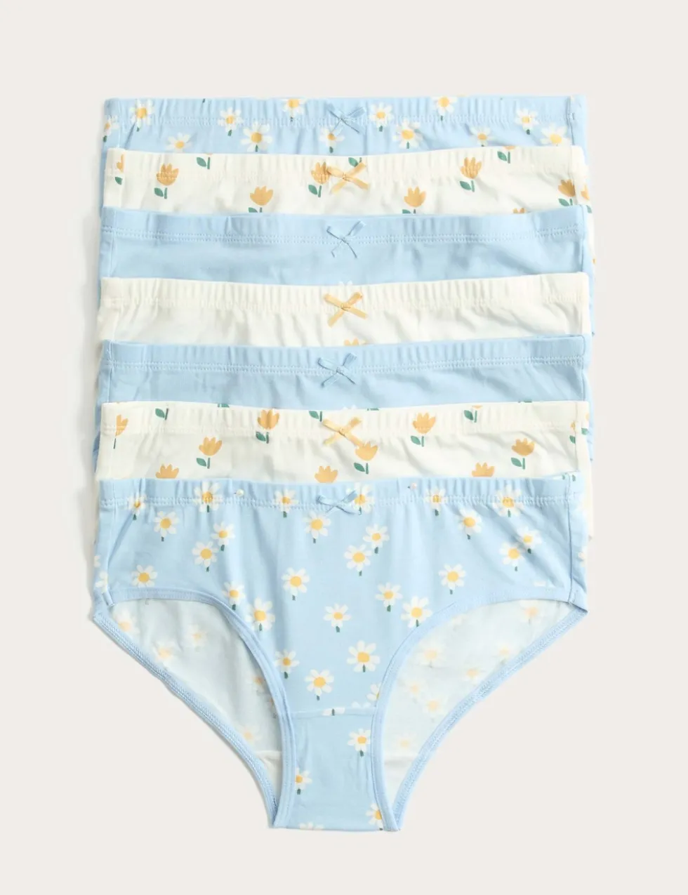 7 Pack Cotton with Stretch Floral Knickers (18 Mths-12 Yrs)