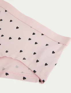 10 Pack Cotton with Stretch Heart Shorts (5-16 Yrs)