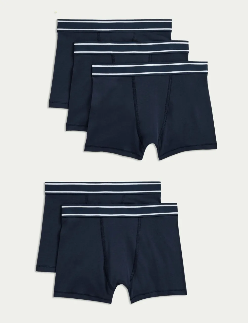 5 Pack Cotton with Stretch Trunks (5-16 Yrs)