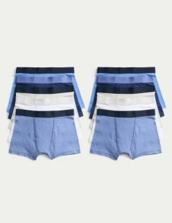 10 Pack Cotton with Stretch Nautical Trunks (5-16 Yrs)