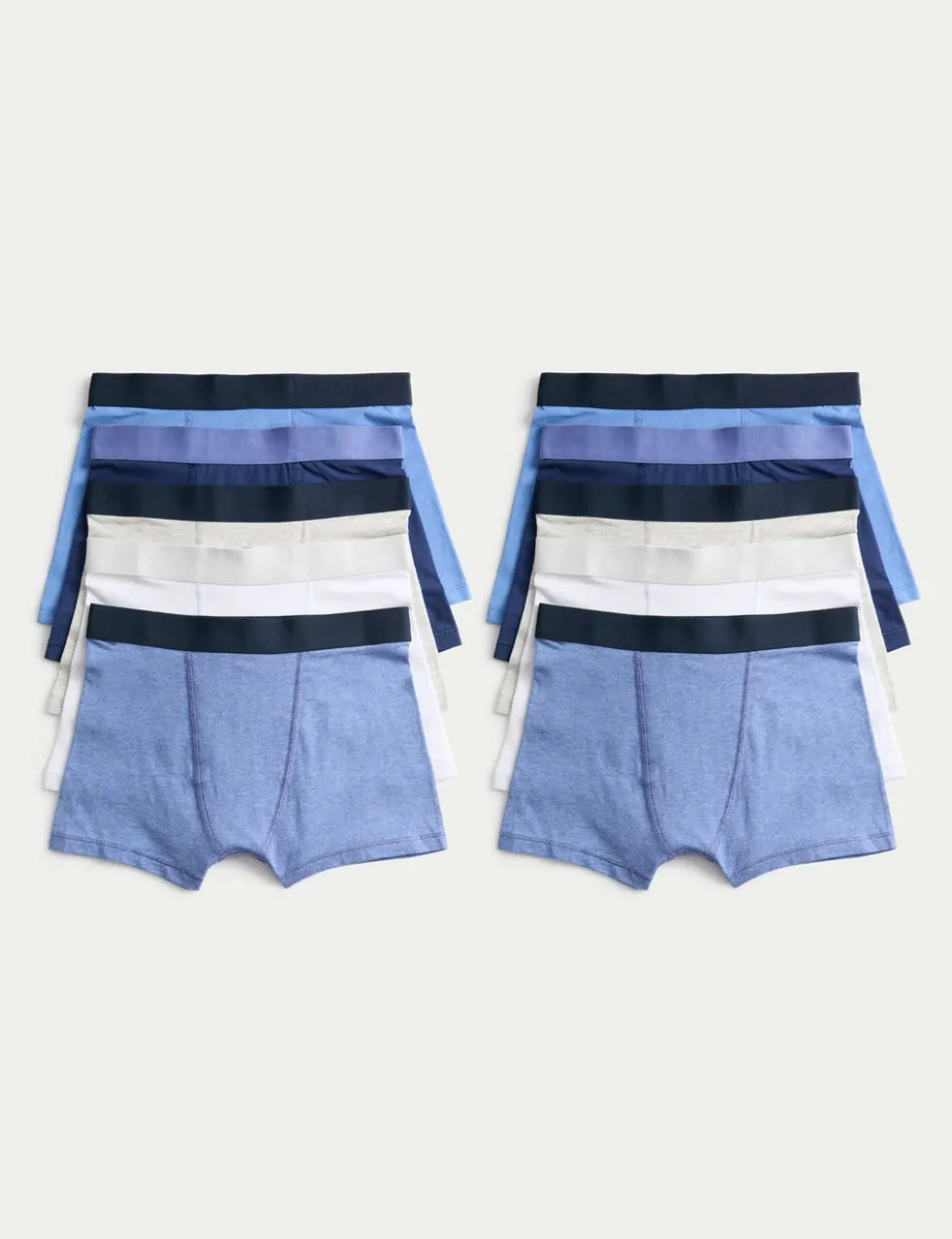 10 Pack Cotton with Stretch Nautical Trunks (5-16 Yrs)