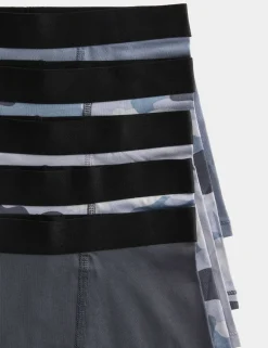5 Pack Cotton with Stretch Camo Mix Trunks (5-16 Yrs)