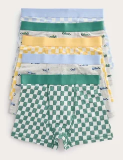 5 Pack Cotton with Stretch Checkerboard Mix Trunks (18 Mths-10 Yrs)