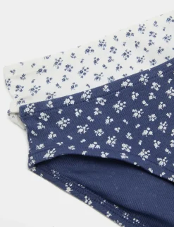 2 Pack Cotton with Stretch Floral Knickers (7-16 Yrs)